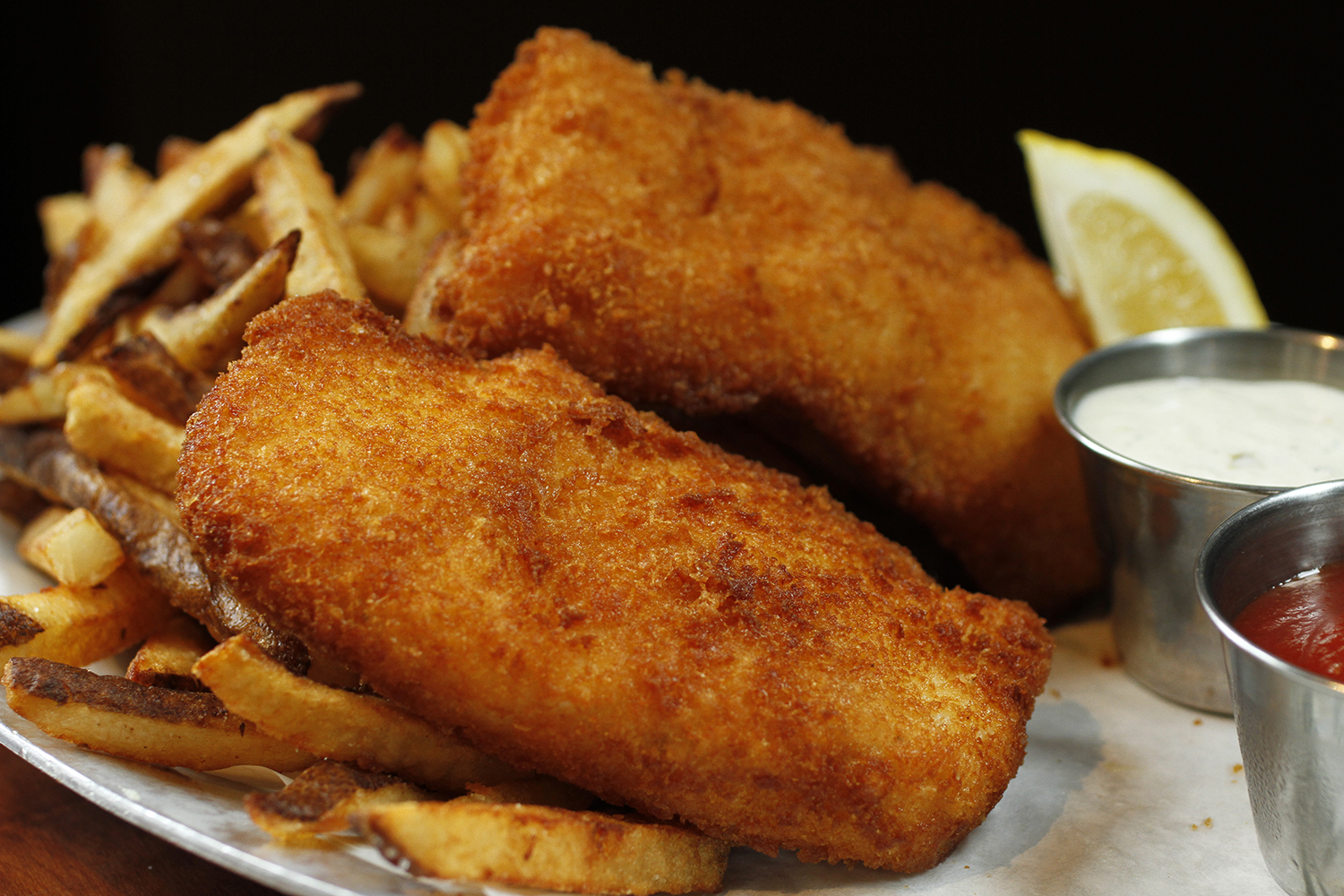 Fish and Chips from Beardslee Public House photographed July 22, 2016, in Bothell, Wash.