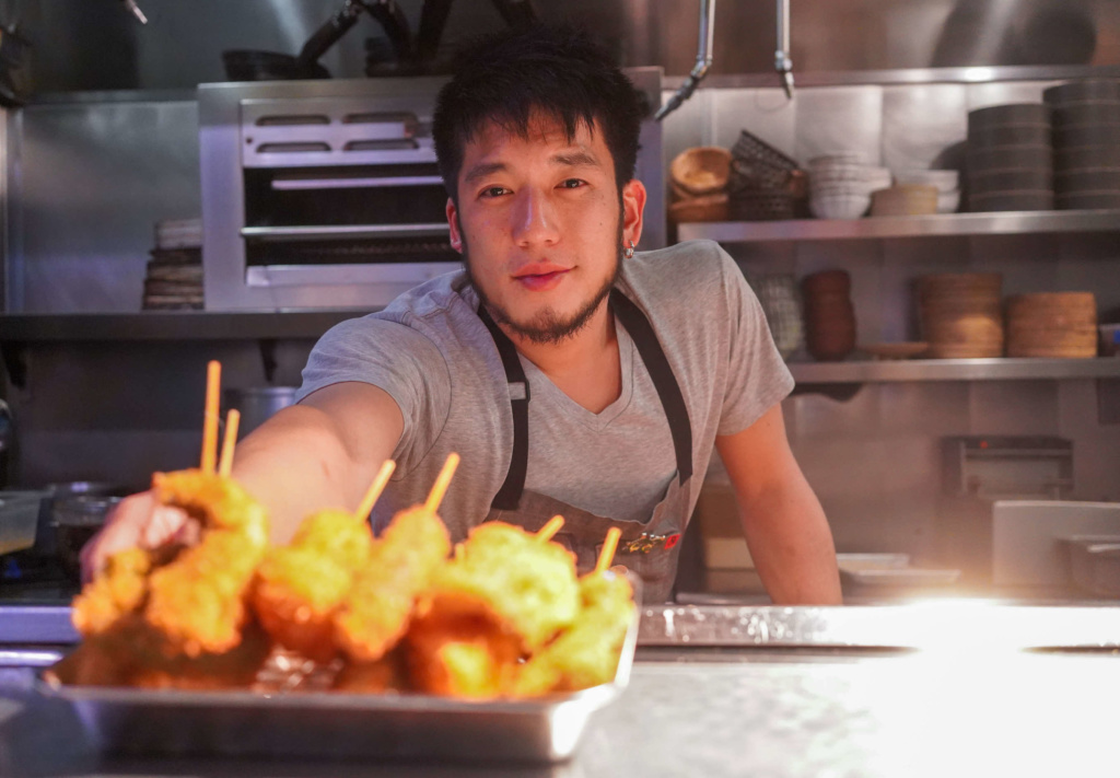 Chef Shota Nakajima + Kushikatsu-squashed